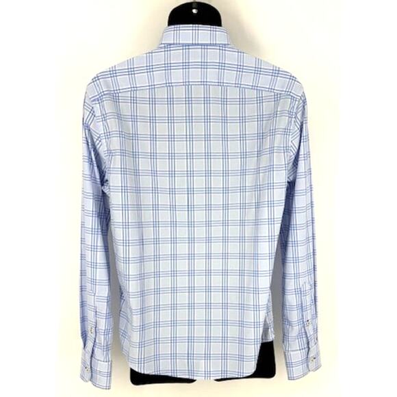 UNTUCKit Long Sleeve Button-Up Blue-on-Blue Gingham Work Shirt – Size Small - Picture 2 of 6